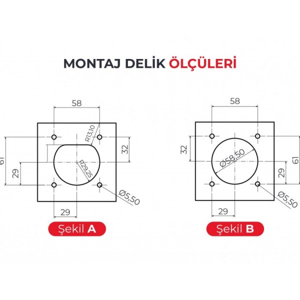 4 Noktadan Montajlı Monofaz 32A Type-2 Priz