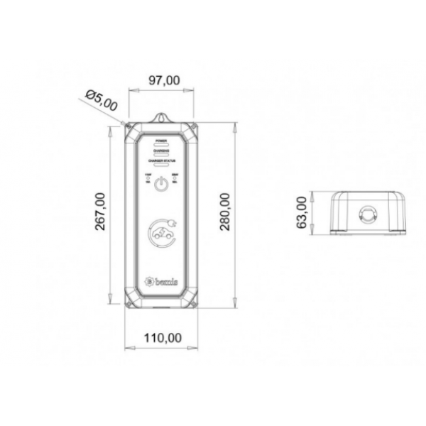 Bemis Pro Mobil 11 / 22kw Şarj cihazı